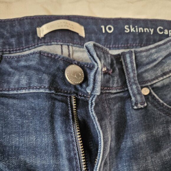 Lauren Conrad Skinny Capri Jeans Size 10 Denim Dark Blue - Picture 6 of 8
